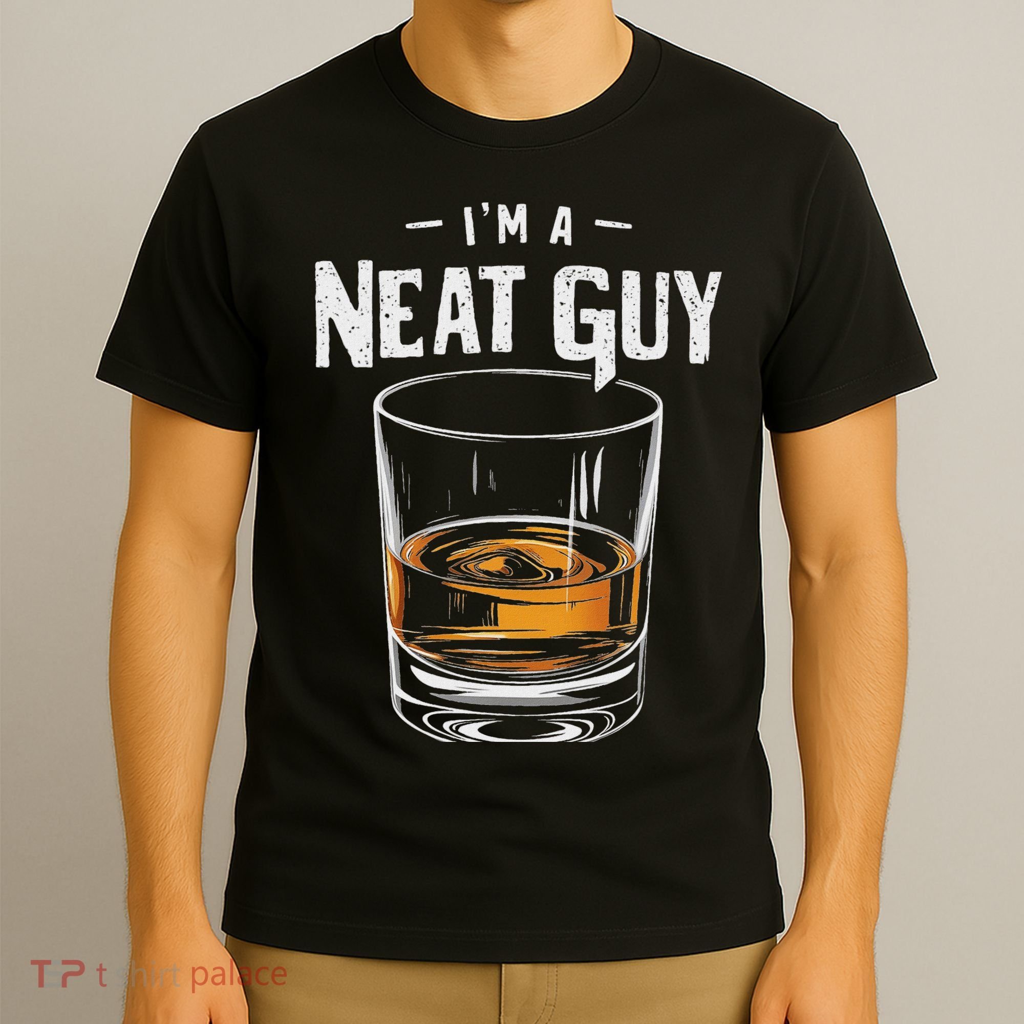 Vintage I'm A Neat Guy Funny Whiskey Bourbon Drinker T-Shirt
