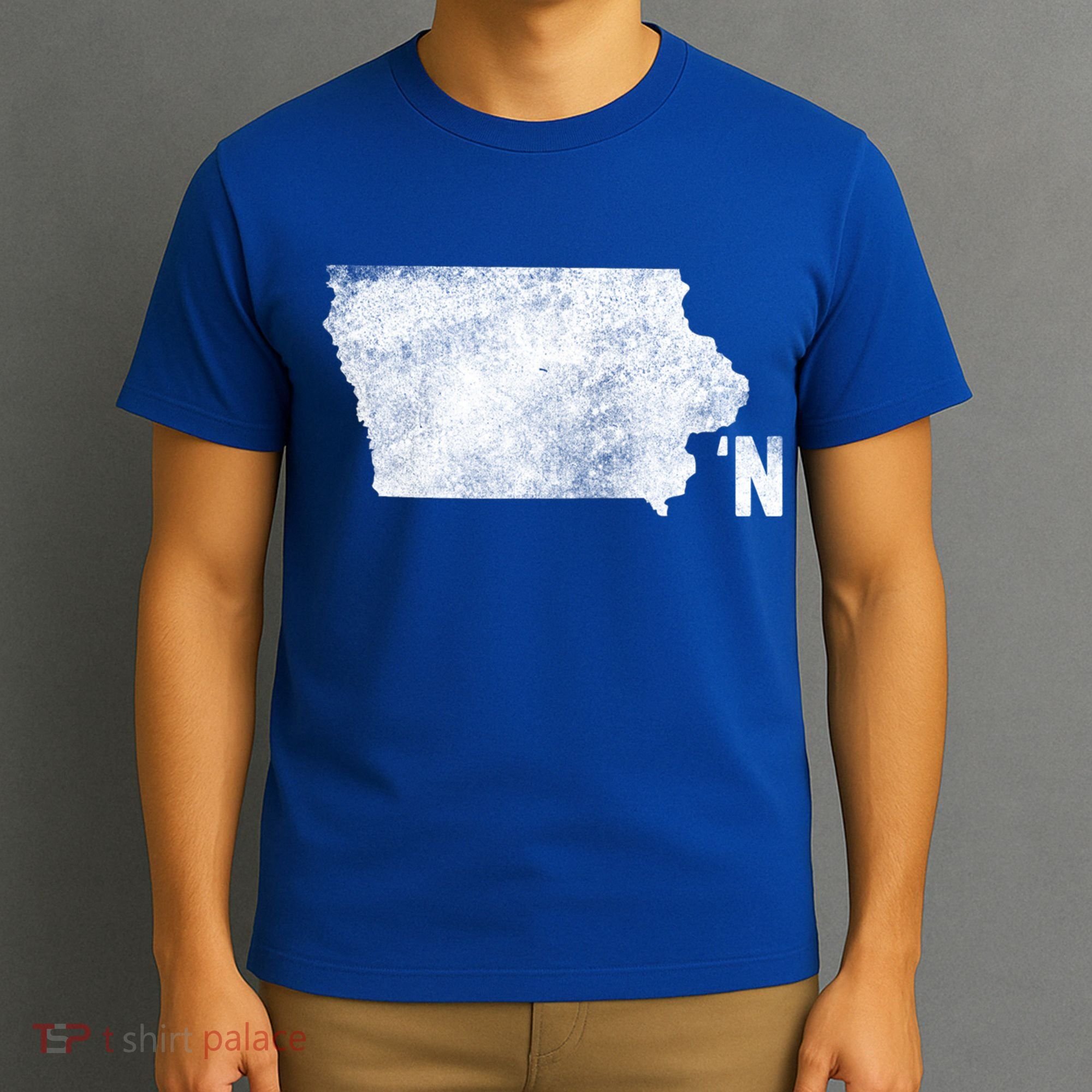 Vintage Iowa Apostrophe N State Map Outline Meaningful Gift T-Shirt