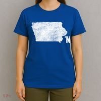 Vintage Iowa Apostrophe N State Map Outline Meaningful Gift T-Shirt thumb 4
