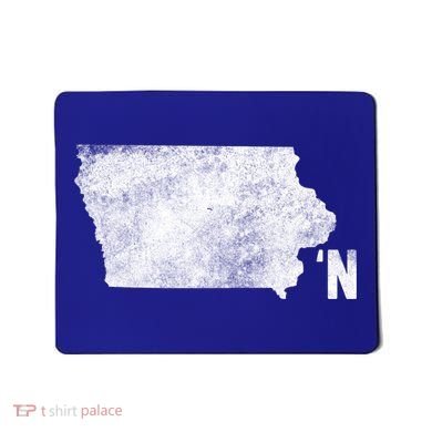 Vintage Iowa Apostrophe N State Map Outline Meaningful Gift Mousepad