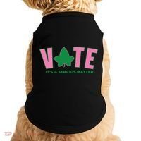 Vote Its A Serious Matter Green Doggie Tank thumb 0