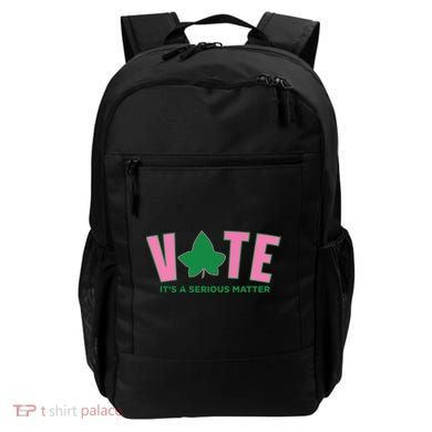 Vote Its A Serious Matter Green Backpack