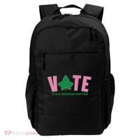 Vote Its A Serious Matter Green Backpack thumb 0