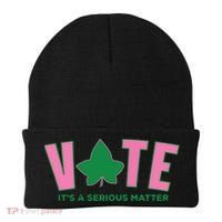 Vote Its A Serious Matter Green Beanie thumb 0