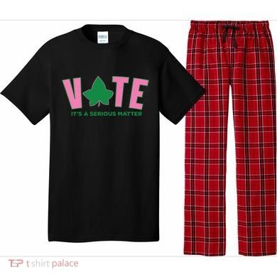 Vote Its A Serious Matter Green Pajama Set
