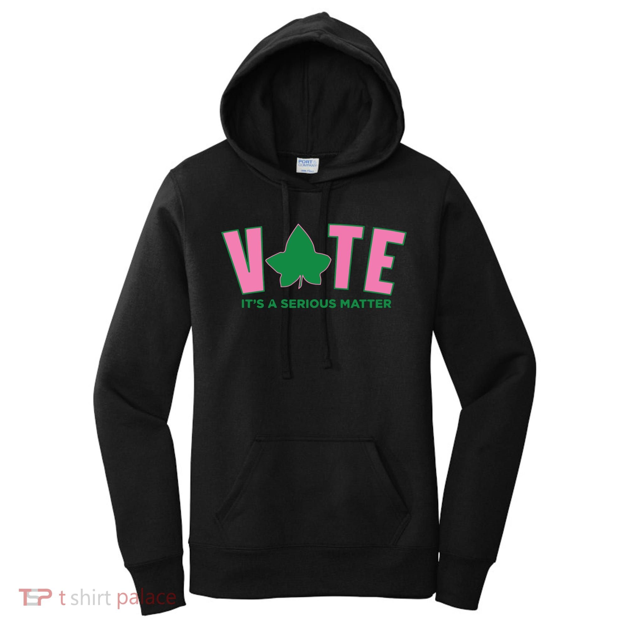 Vote Its A Serious Matter Green Women's Hoodie