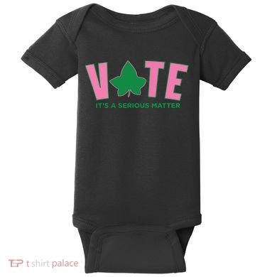 Vote Its A Serious Matter Green Baby Bodysuit