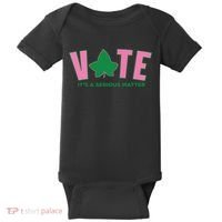 Vote Its A Serious Matter Green Baby Bodysuit thumb 0
