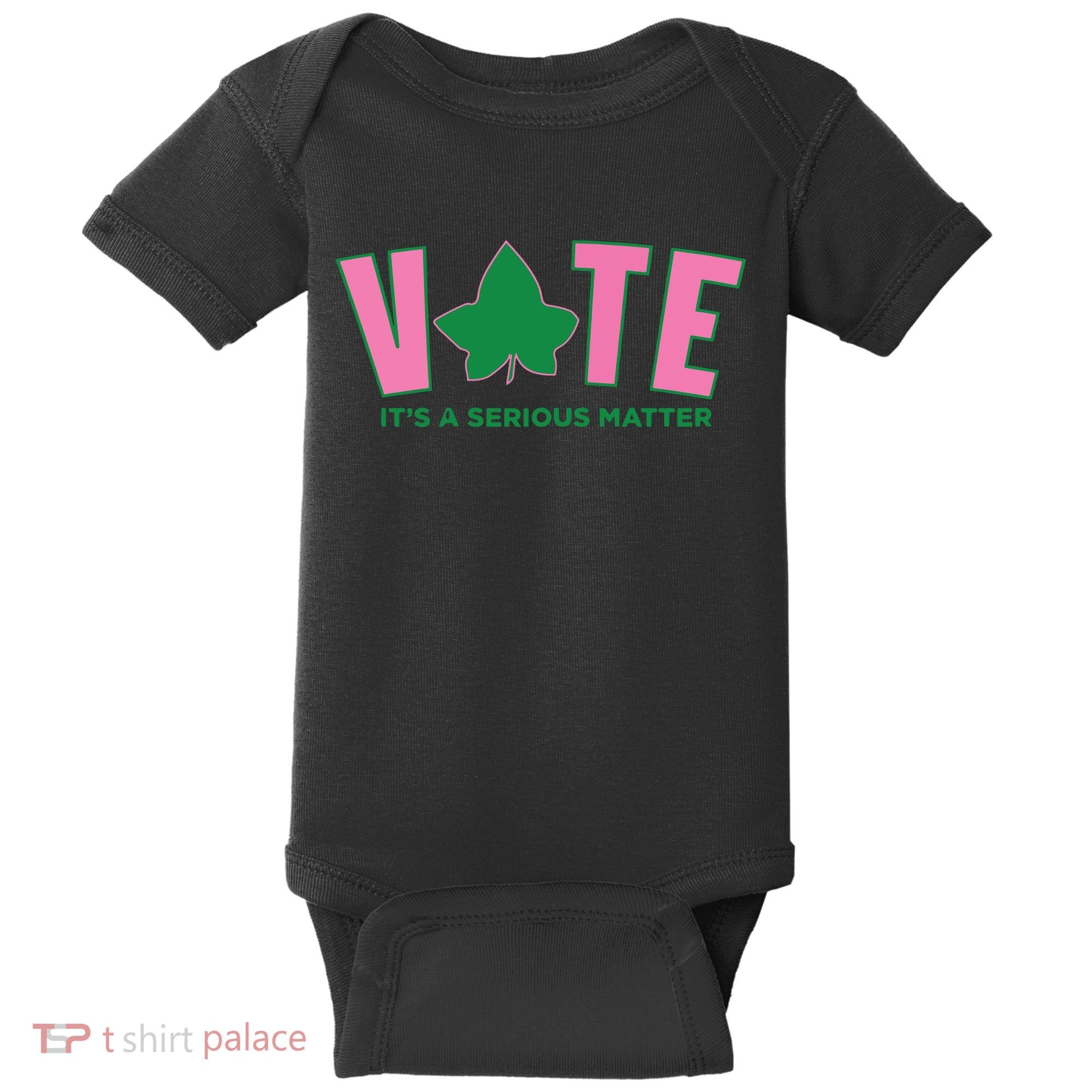 Vote Its A Serious Matter Green Baby Bodysuit