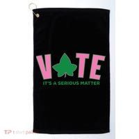 Vote Its A Serious Matter Green Golf Towel thumb 0
