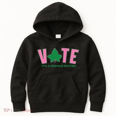 Vote Its A Serious Matter Green Kids Hoodie