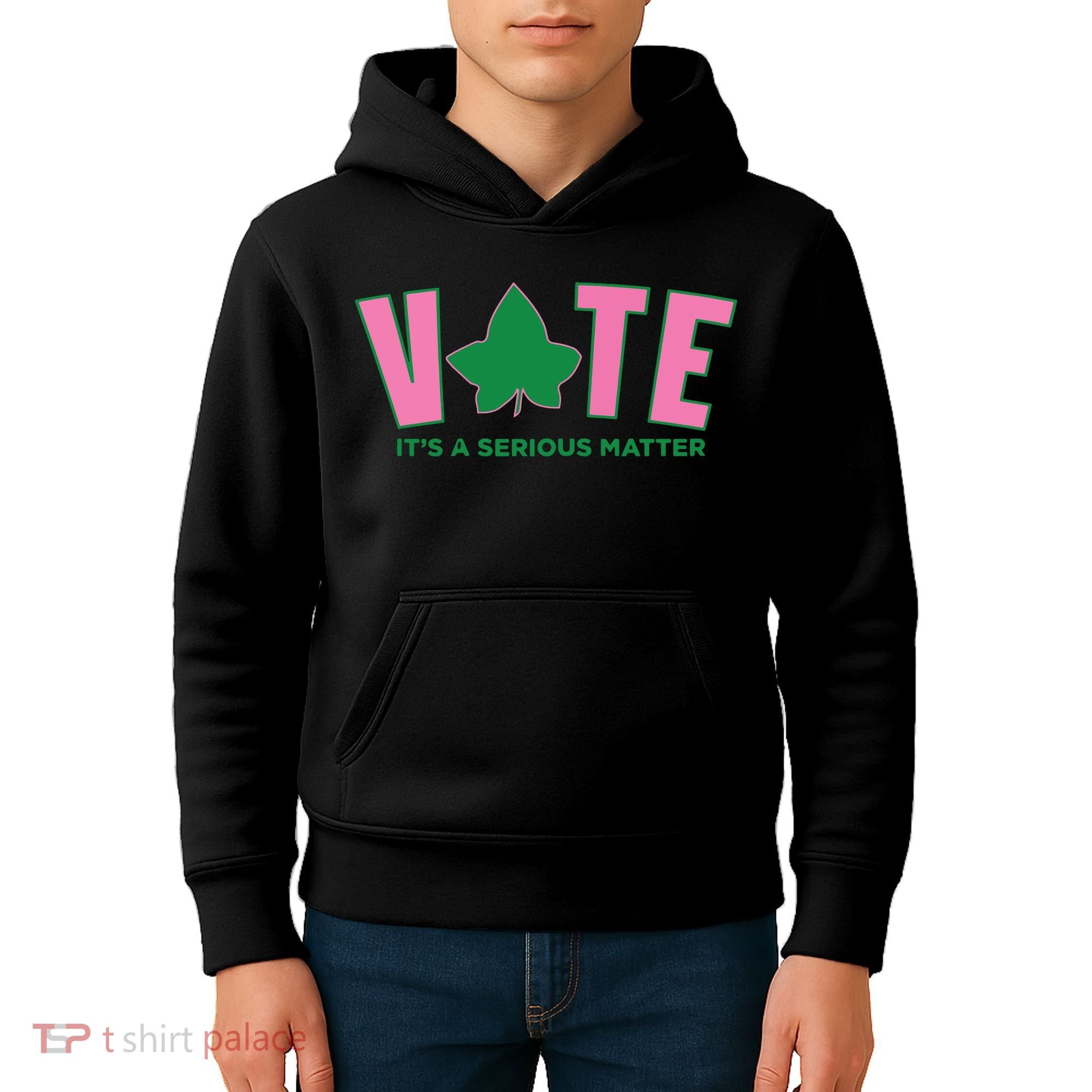 Vote Its A Serious Matter Green Kids Hoodie