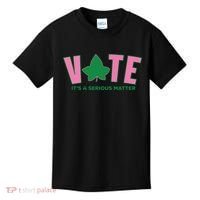 Vote Its A Serious Matter Green Kids T-Shirt thumb 0