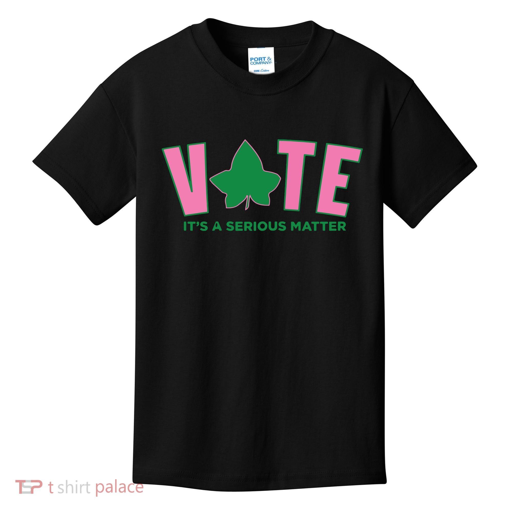 Vote Its A Serious Matter Green Kids T-Shirt