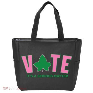 Vote Its A Serious Matter Green Tote Bag