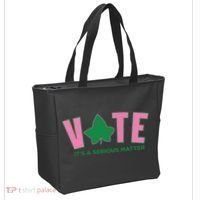Vote Its A Serious Matter Green Tote Bag thumb 2