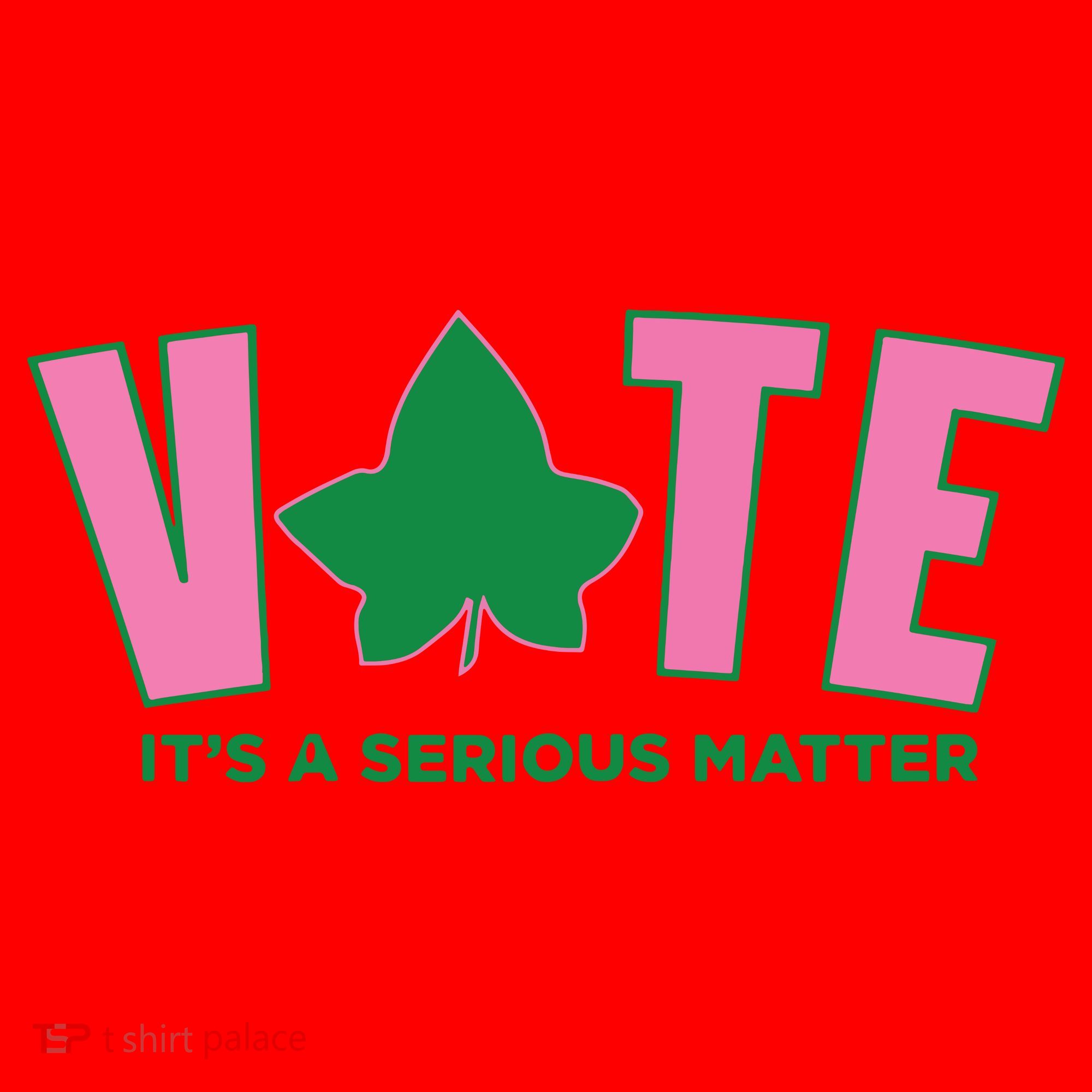 Vote Its A Serious Matter Green Santa Hat