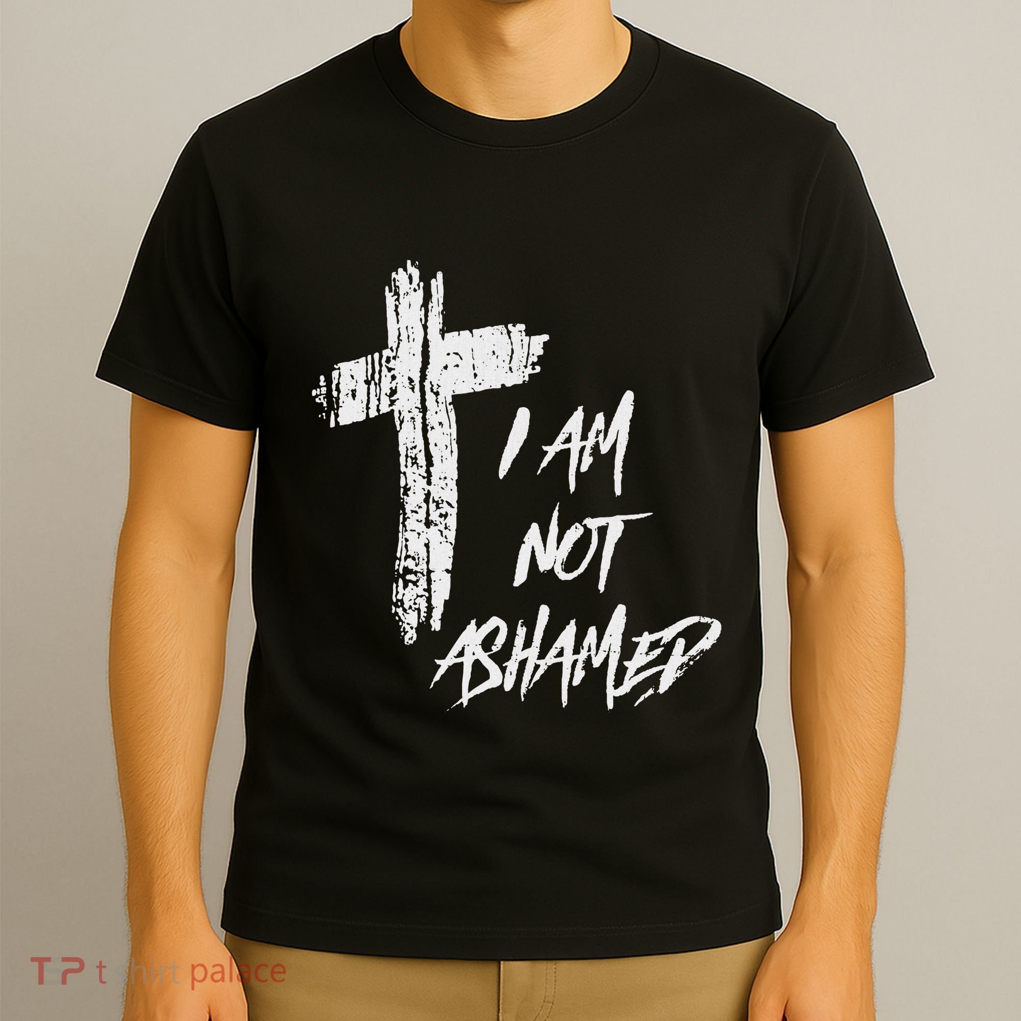 Vintage I Am Not Ashamed Cross Christian Collection T-Shirt
