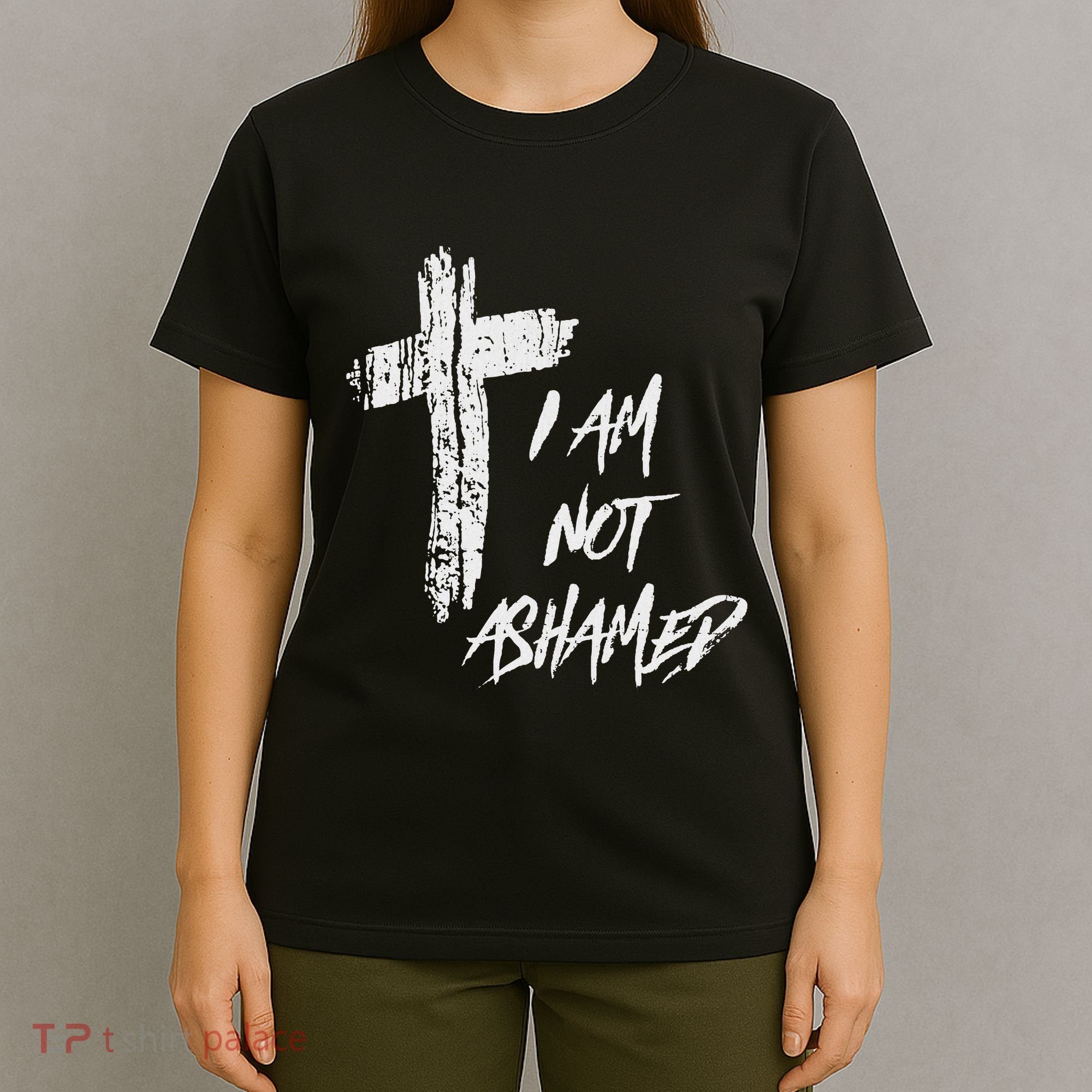 Vintage I Am Not Ashamed Cross Christian Collection T-Shirt