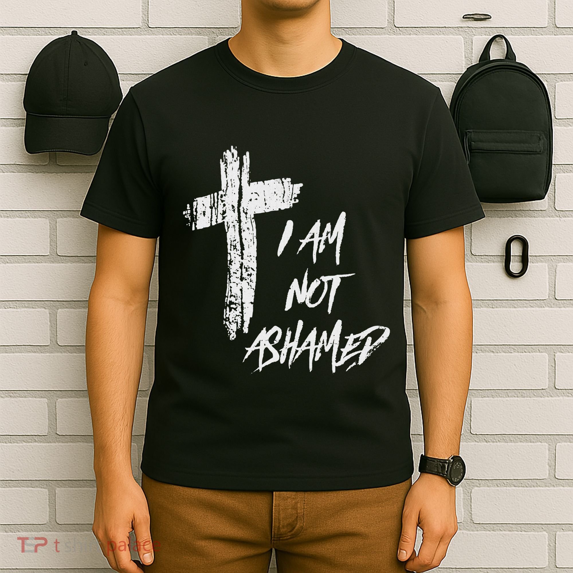 Vintage I Am Not Ashamed Cross Christian Collection T-Shirt