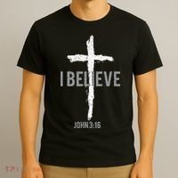 Vintage I Believe John 3_16 Christian T-Shirt thumb 3