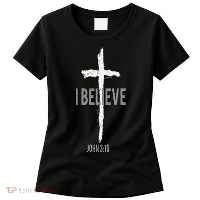 Vintage I Believe John 3_16 Christian Women's T-Shirt