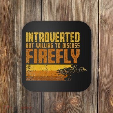 Vintage Introverted Browncoat Firefly Space Sci Fi Coaster