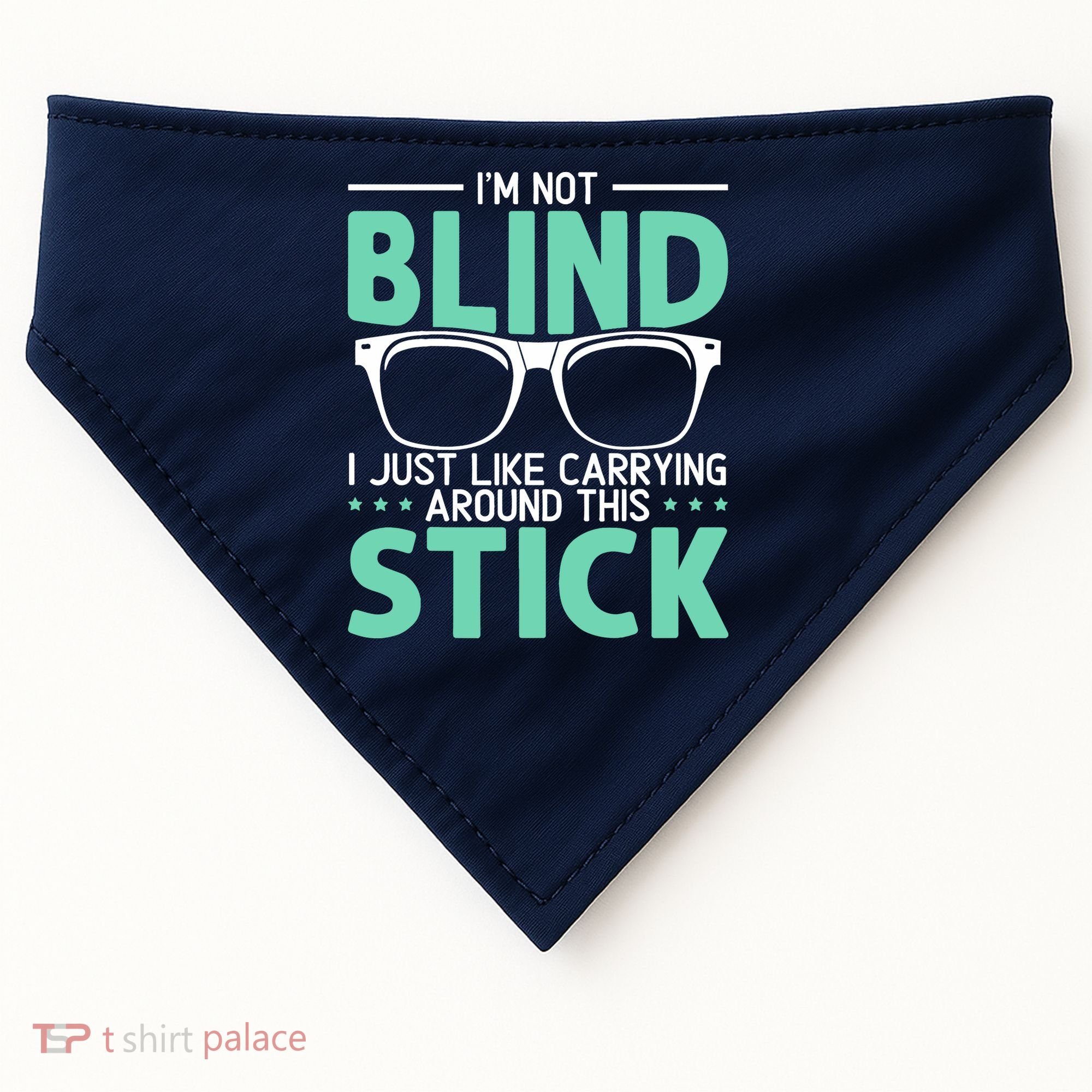 Visually Impaired Braille Visual Blind Awareness USA-Made Doggie Bandana