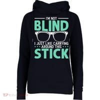 Visually Impaired Braille Visual Blind Awareness Womens Funnel Neck Pullover Hood thumb 0