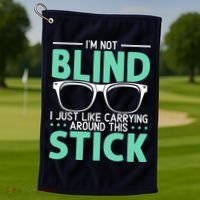 Visually Impaired Braille Visual Blind Awareness Golf Towel thumb 1