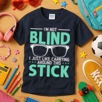 Visually Impaired Braille Visual Blind Awareness Kids T-Shirt thumb 3