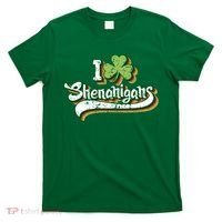 Vintage I Clover Shenanigans Lucky Shamrock Happy St Patrick's Day T-Shirt thumb 0