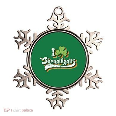 Vintage I Clover Shenanigans Lucky Shamrock Happy St Patrick's Day Ornament