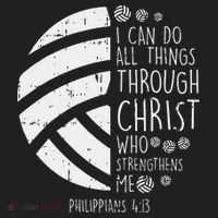 Volleyball I Can Do Things Bible Verse God Jesus Gift Women's Sweatshirt thumb 2