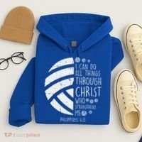 Volleyball I Can Do Things Bible Verse God Jesus Gift Hoodie thumb 4