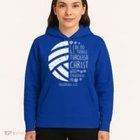 Volleyball I Can Do Things Bible Verse God Jesus Gift Hoodie thumb 5
