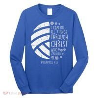 Volleyball I Can Do Things Bible Verse God Jesus Gift Long Sleeve Shirt thumb 0