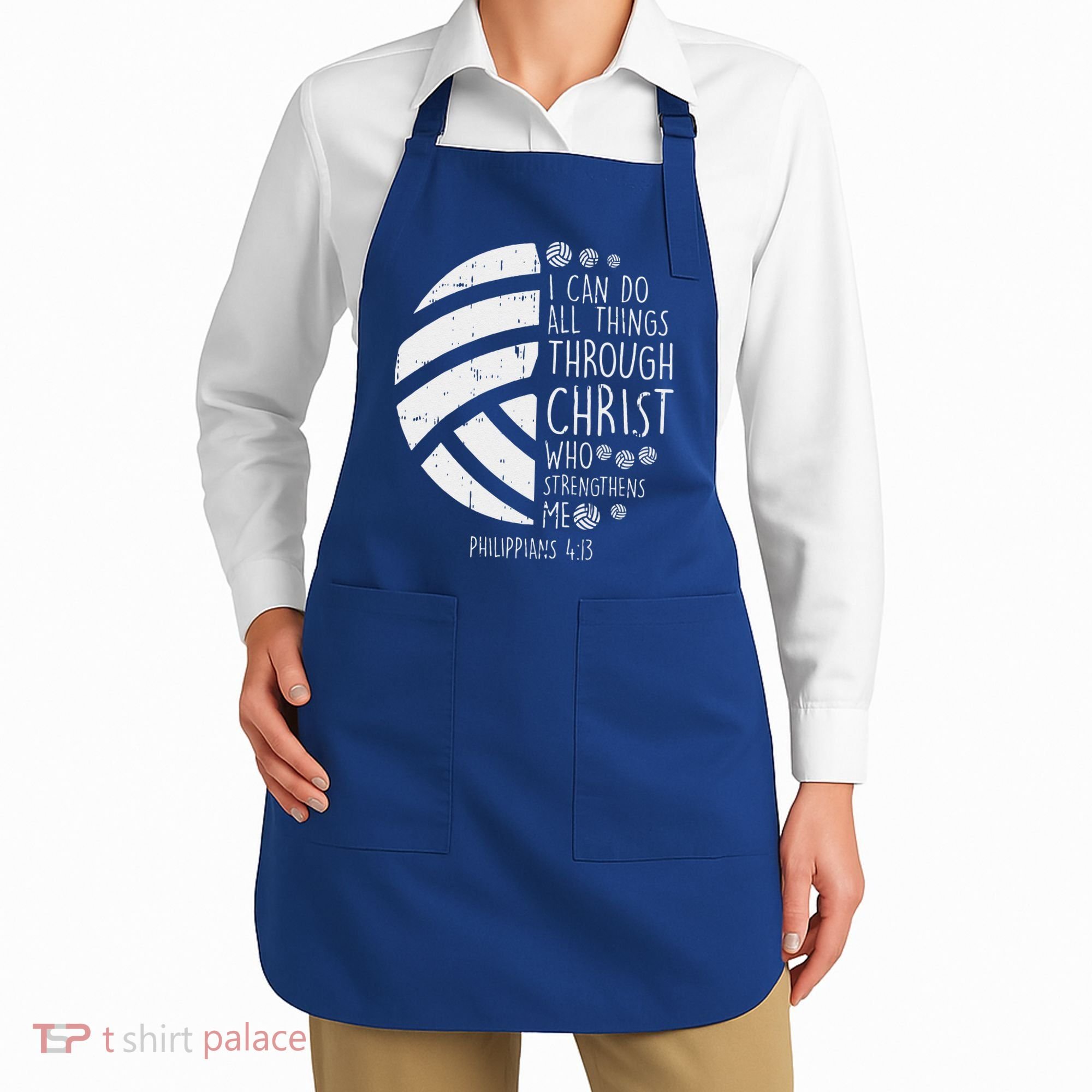 Volleyball I Can Do Things Bible Verse God Jesus Gift Apron