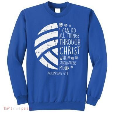 Volleyball I Can Do Things Bible Verse God Jesus Gift Sweatshirt
