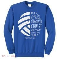 Volleyball I Can Do Things Bible Verse God Jesus Gift Sweatshirt thumb 0