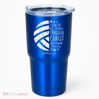 Volleyball I Can Do Things Bible Verse God Jesus Gift Tumbler thumb 0