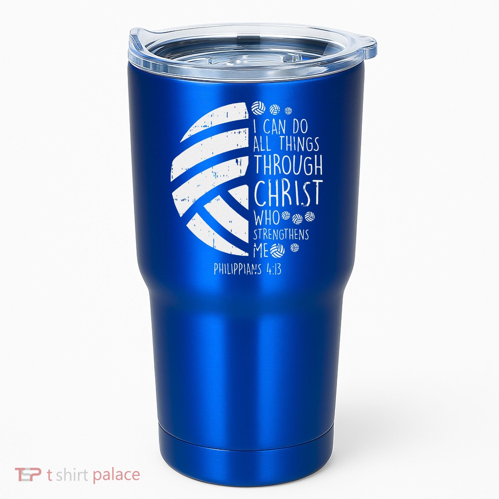 Volleyball I Can Do Things Bible Verse God Jesus Gift Tumbler