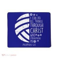 Volleyball I Can Do Things Bible Verse God Jesus Gift Mousepad thumb 0
