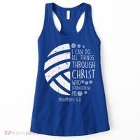Volleyball I Can Do Things Bible Verse God Jesus Gift Women's Tank Top thumb 0