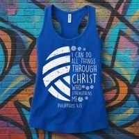 Volleyball I Can Do Things Bible Verse God Jesus Gift Women's Tank Top thumb 3