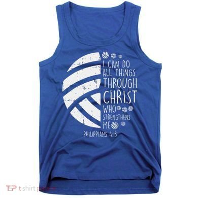 Volleyball I Can Do Things Bible Verse God Jesus Gift Tank Top