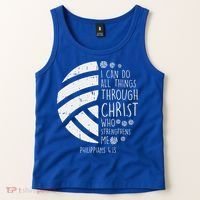 Volleyball I Can Do Things Bible Verse God Jesus Gift Tank Top thumb 2