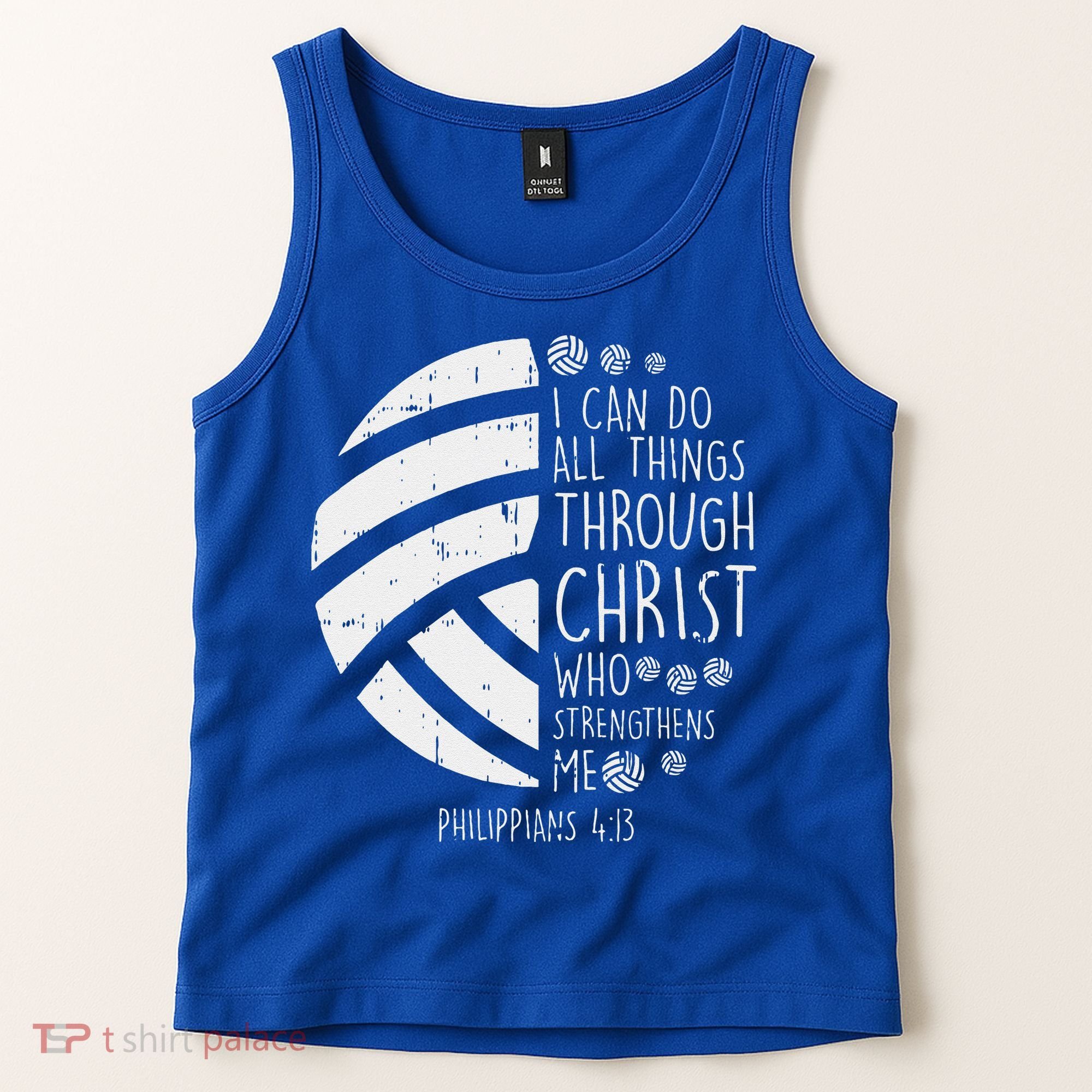 Volleyball I Can Do Things Bible Verse God Jesus Gift Tank Top