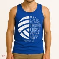 Volleyball I Can Do Things Bible Verse God Jesus Gift Tank Top thumb 3