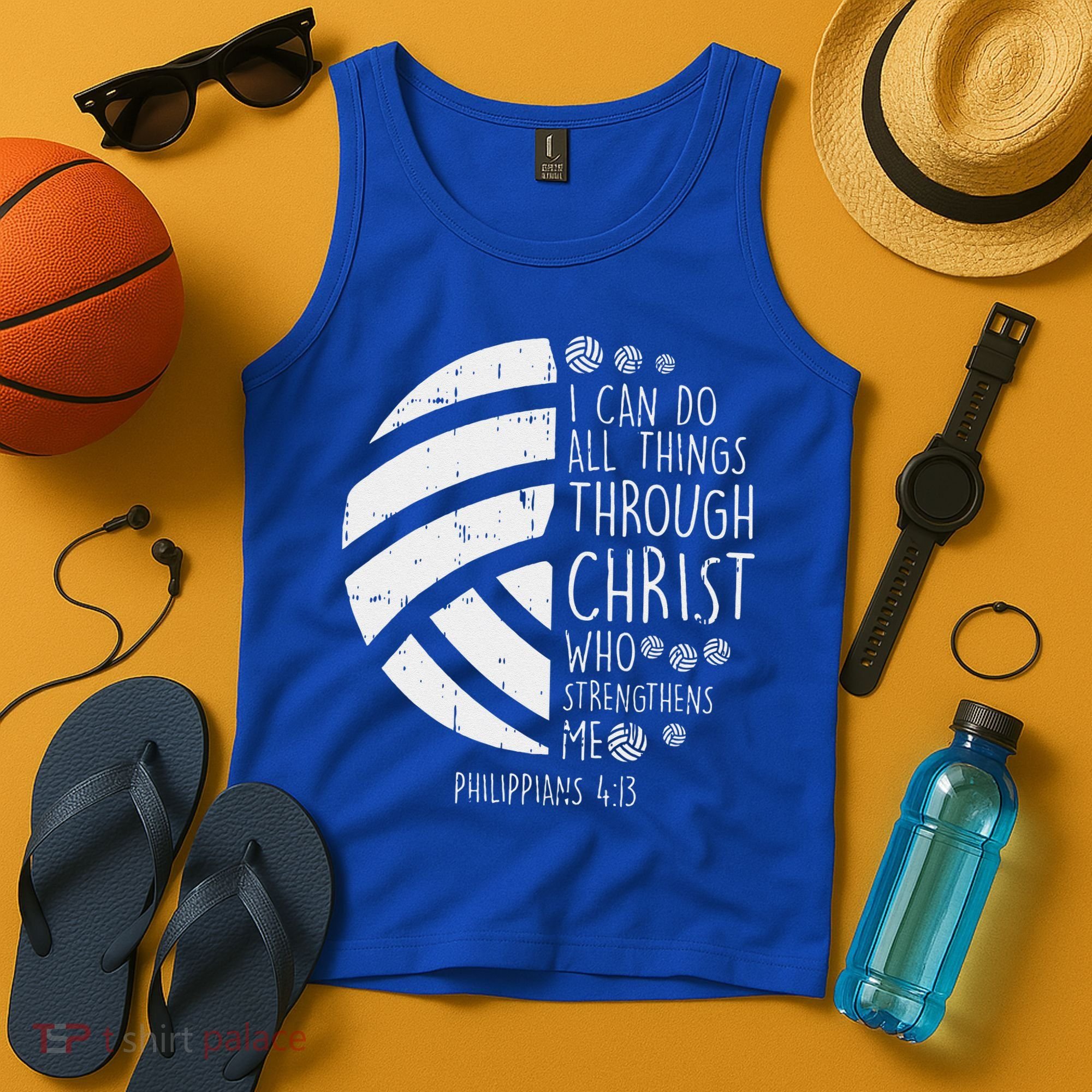 Volleyball I Can Do Things Bible Verse God Jesus Gift Tank Top